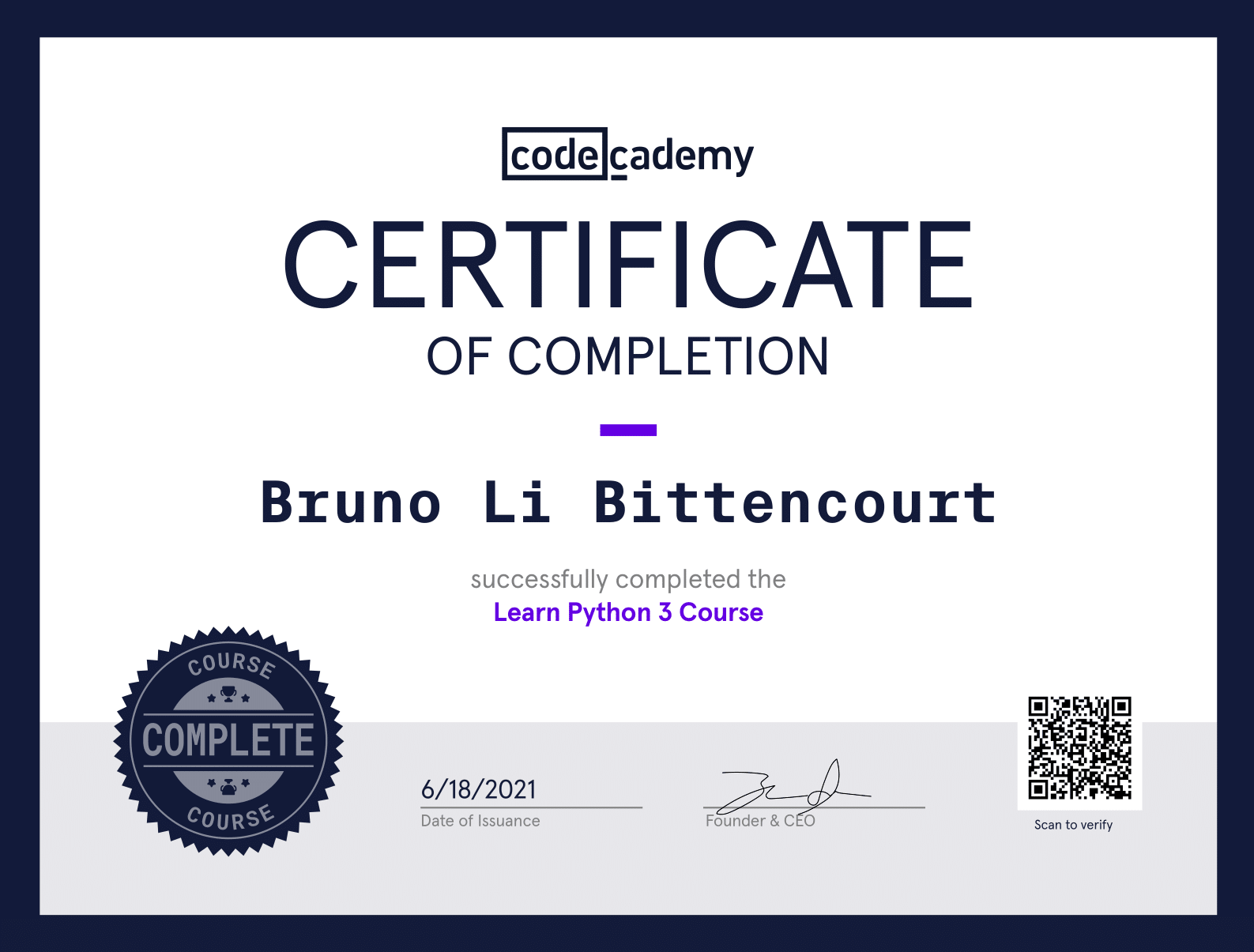 python certificate